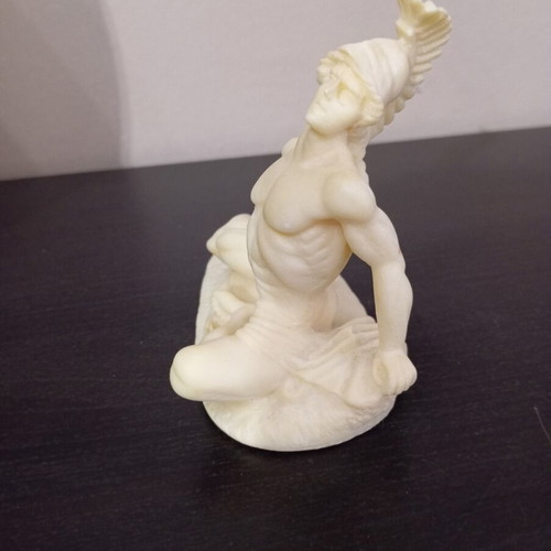 Achilles Fallen Handcrafted Alabaster Statue like new