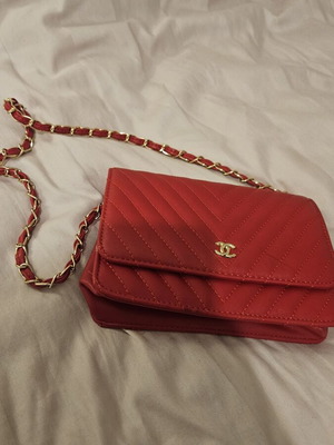 Chanel κόκκινη γυναικεία τσάντα νέα