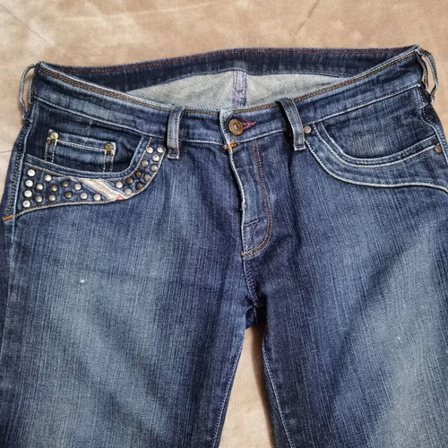 Diesel jeans no.30 like new, dark blue, low waist with studs