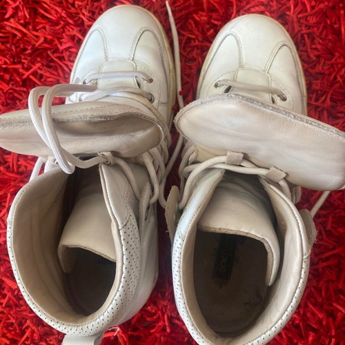 Dolce & Gabbana leather boots used, white color, size 43