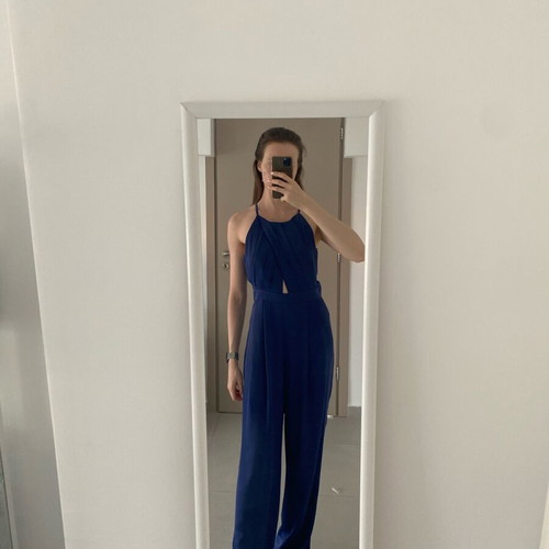 Toi&Moi dark blue satin jumpsuit size S in excellent condition