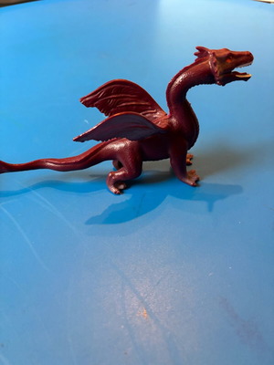 Plastic dragon like new brownish red