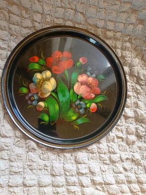 Vintage Soviet hand-painted tray like new