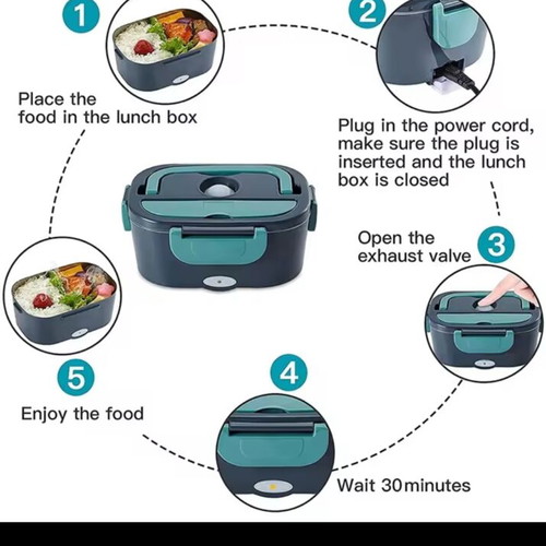 Electric Heated Food Container 1.5L 80W Stainless Steel