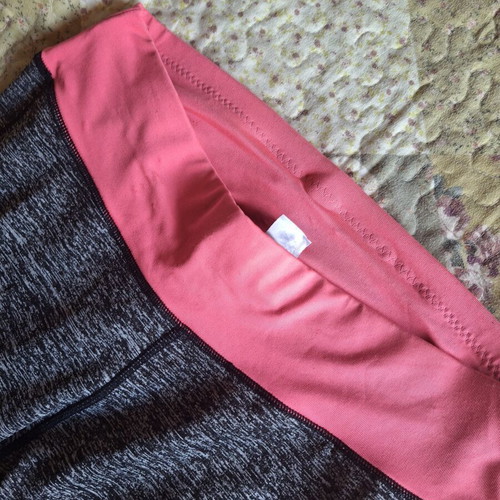 Gym leggings used medium-large grey with orange details
