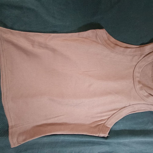 Shein sleeveless tops like new, ribbed knit, beige and brown, size S