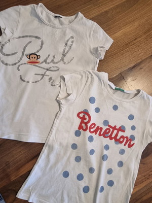 Set of Paul Frank and Benetton t-shirts like new, size 116 cm