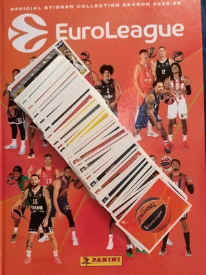 Αυτοκόλλητα Euroleague 2025-2026 καινούργια συλλογή 241 τεμ