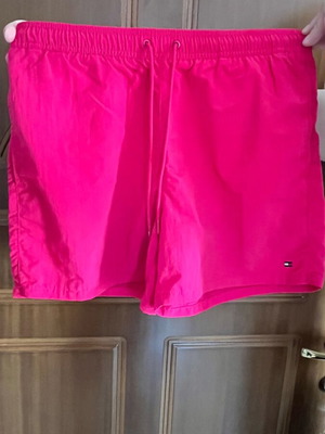 Tommy Hilfiger men's swim shorts new, red watermelon color, size M