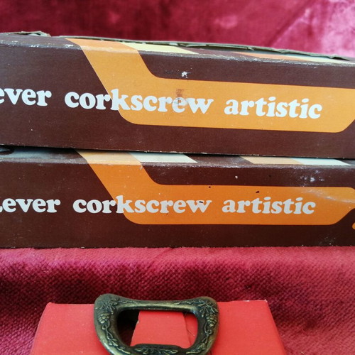 Corkscrew brass Italy new, set of 2 from 1990