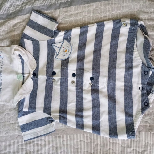 Prenatal baby bodysuit nautical style like new for 3-6 months