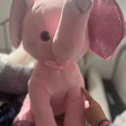 Plush large pink elephant like new
