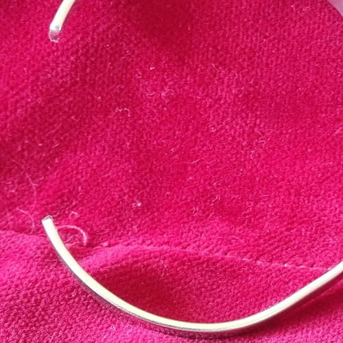 Silver cuff bracelet 925, like new, with three square garnets