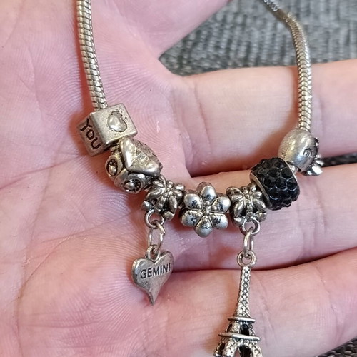 Vintage thematic bracelet from Paris 90s