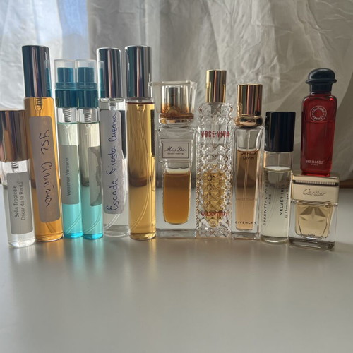 Mini perfumes and samples Hermes, Cartier, Dior and others