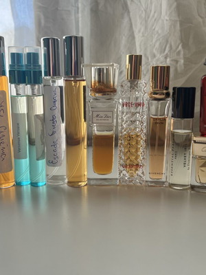 Mini perfumes and samples Hermes, Cartier, Dior and others