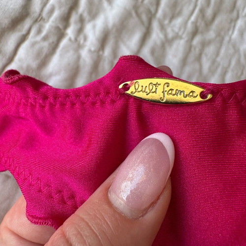 Luli Fama Hot Pink Cut Out Swimsuit XS like new