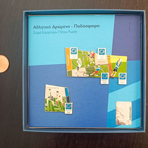 Athens 2004 Football Pin Set new