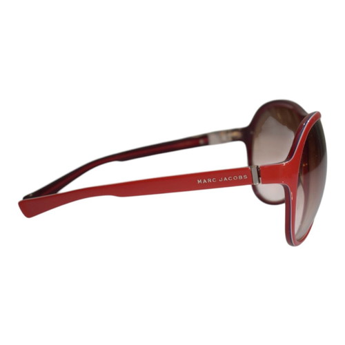 Marc Jacobs Vintage Oversized Aviator Sunglasses like new, red frame, brown lenses
