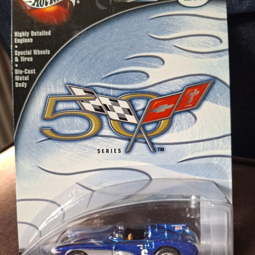 Hot Wheels 100% GM Performance Parts '58 Corvette Yellow & Corvette SR2 Blue Real Riders
