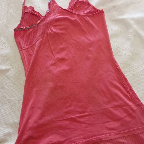 Vintage Just Angels Long Top with Crossed Straps and Beads, Like New
