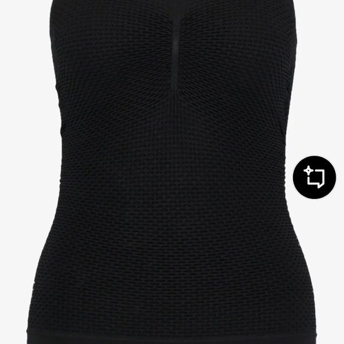 Guess long strapless top black, new with textured fabric