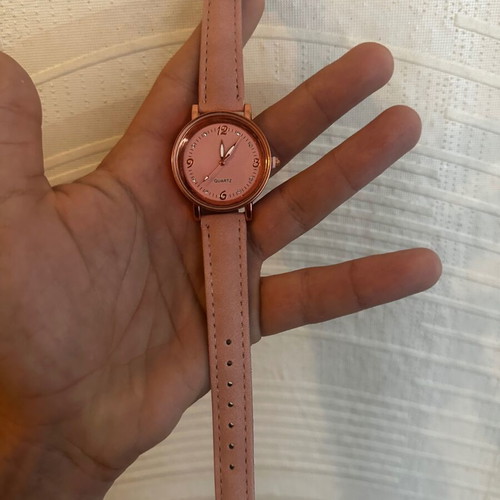 Women's watch new, beige and pink