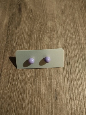 Earrings new, purple