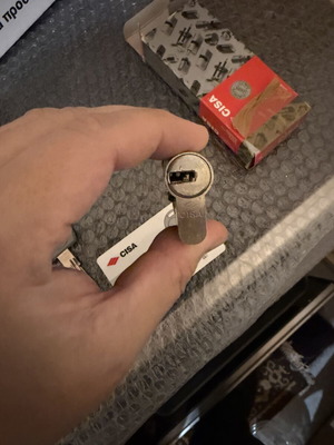 CISA Asix PRO security cylinder like new with card and keys, 70mm