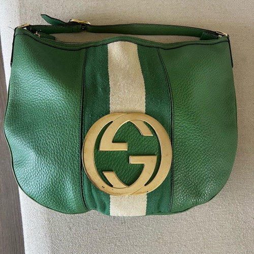 Gucci shoulder bag green like new