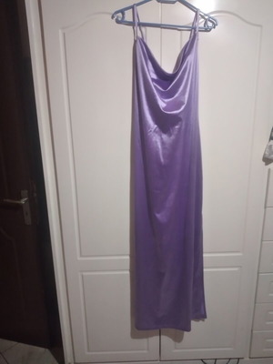 Dress satin new, purple by Actius