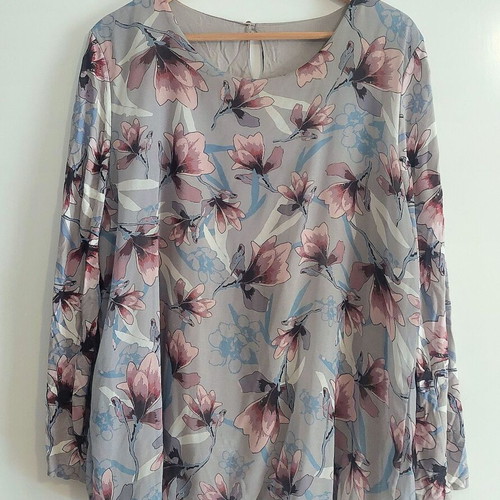 Street One blouse, size XXL, pink and silver