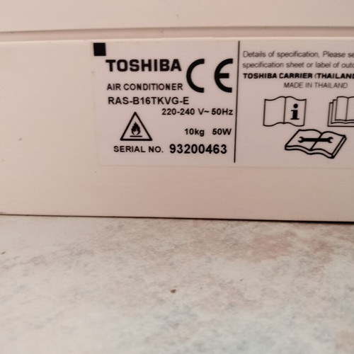 Toshiba Inverter 16000 BTU air conditioner like new, 3 years old