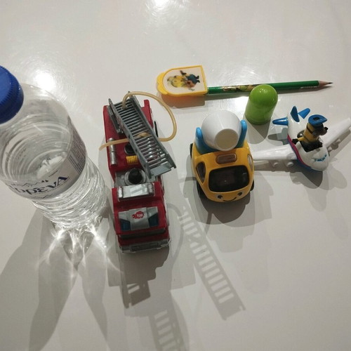 Fire truck used with small toy set