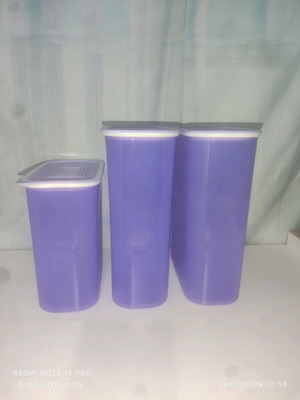 Tupperware Set of 3 Canisters New