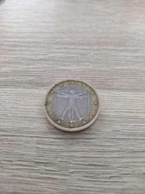 Leonardo da Vinci collector coin 1 euro used