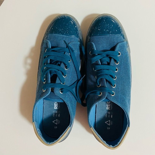 Recycled shoes new, blue, summer style