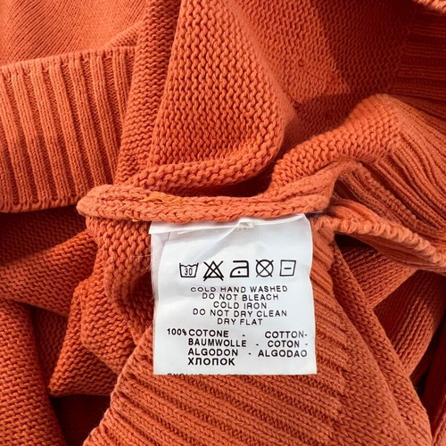 Trussardi cotton sweater, orange, size L