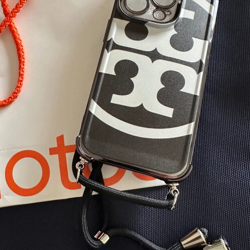 IPhone 14 Pro case with cord new, black and white design
