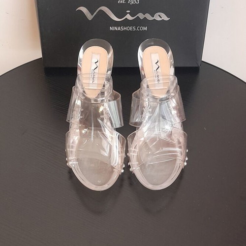 Mules Nak transparent plastic heel 10 cm size 39 like new