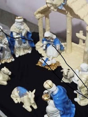 Porcelain collectible figurine set, new, 13 pieces