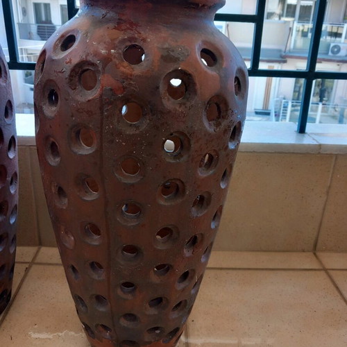 Decorative pots used, set of 2, height 52 cm