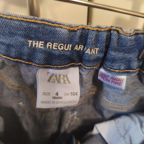 Zara Kids Regular Fit Denim Jeans 4 Years 104cm Like New