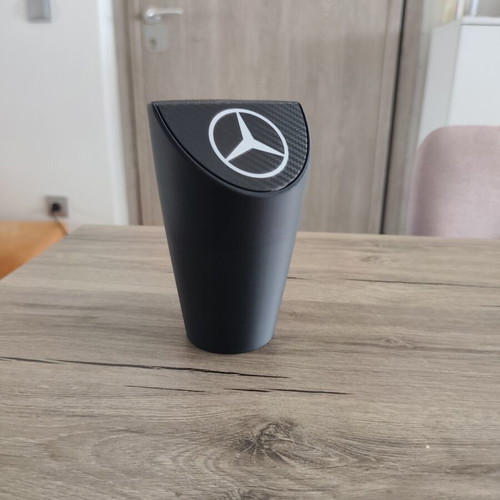 Mercedes 3D Printed Car Cup Holder Trash Bin