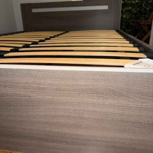 Double bed used light brown 145x195 cm