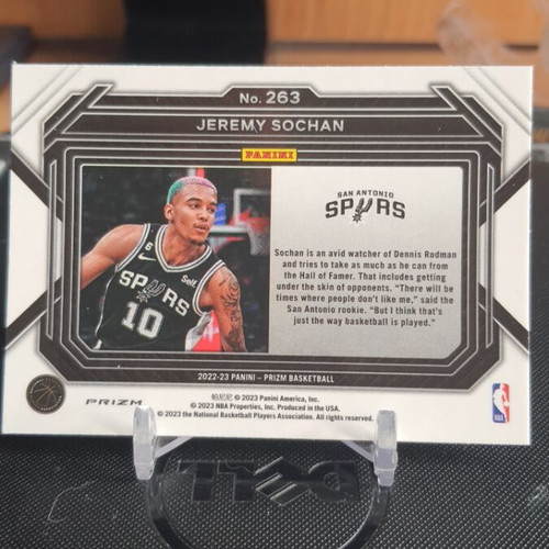 2022-23 Panini Prizm Jeremy Sochan Fast Break Variation Silver Disco Rookie RC like new