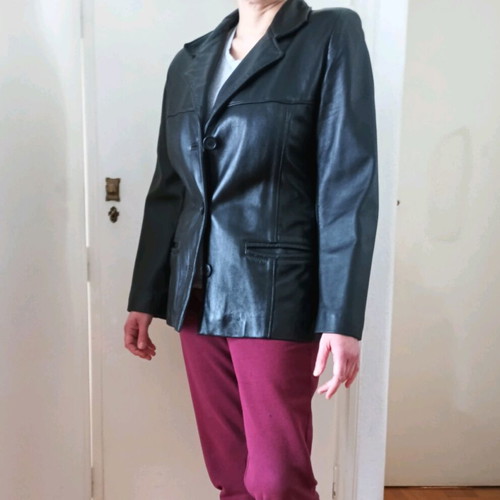 Vintage Convoy leather jacket like new, black, size XL
