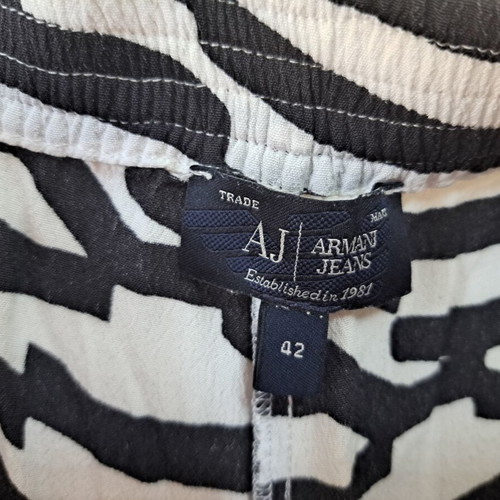 Armani Jeans women's summer pants black and white new