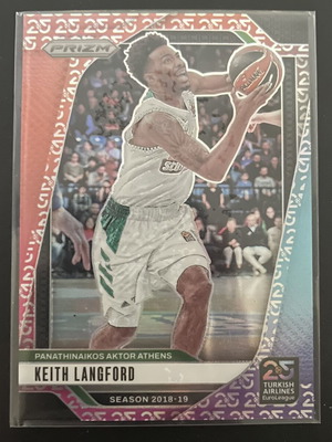 Panini Prizm Euroleague Keith Langford 25th Anniversary card 2024-25