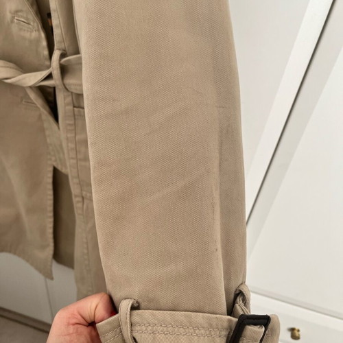 Zara trench coat large used, 100% cotton beige